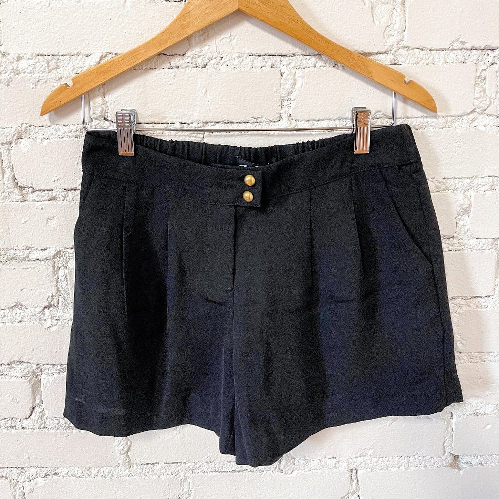 BRAND NEW Elastic Back Classic Black Shorts